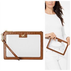 Michael Kors Clear Zip Wristlet